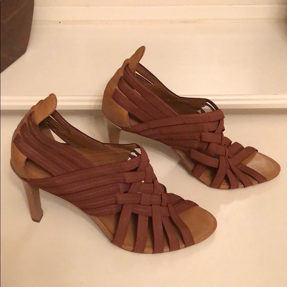 Derek Lam brown strappy open toe sandals - Picture 2 of 4